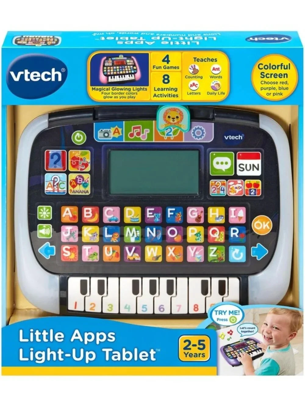 Light-Up Kids Tablet with Interactive Apps, Educational Games & Fun Sounds